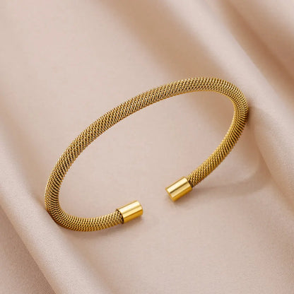 Stainless Steel Bangles Bracelets for women Trendy Aesthetic Opening Bangles Jewelry Wedding Gift pulseras mujer bijoux