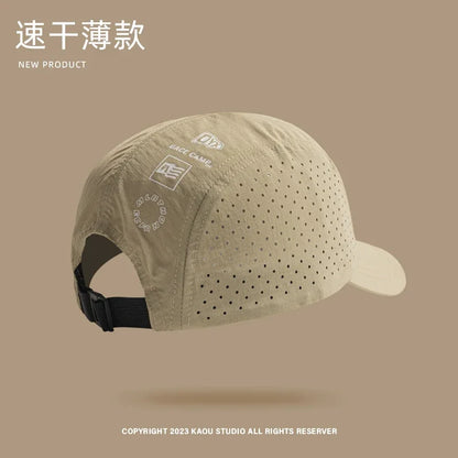 Summer 5 panel Baseball Caps for Men and Women Outdoor Camping cap Sun Protection Quick-drying Running Hat Breathable Golf Hat