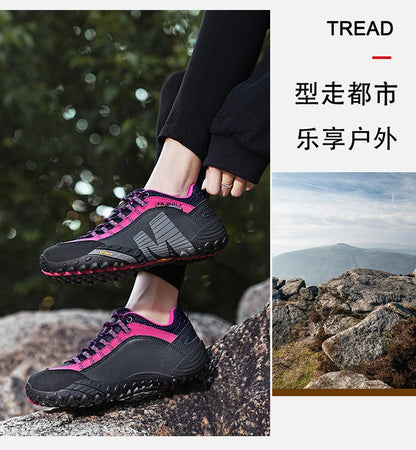 Outdoor couple hiking shoes, men's waterproof hiking shoes, leather tactical shoes, women's non slip outdoor shoes
