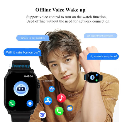 Original HK11 ULTRA3 Smart Watch Support TWS Earphone Connect Network Share Connection AI Robots Receive Call AMOLED Smartwatch