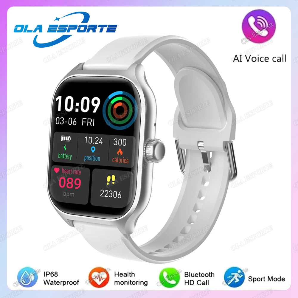 2026 New Smart Watch For Android IOS 2.01Inch Color Screen Bluetooth Call Blood Oxygen/Pressure Monitoring Smart Watch Women Men