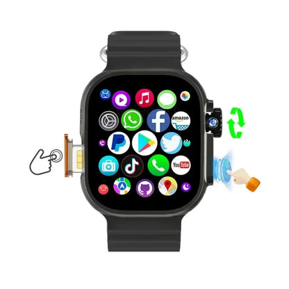 4G Android Smartwatch DW100 New Global Call Fingerprint Unlock 4G SIM Card 2.29 Inch AMOLED Video Chat WIFI GPS App Download