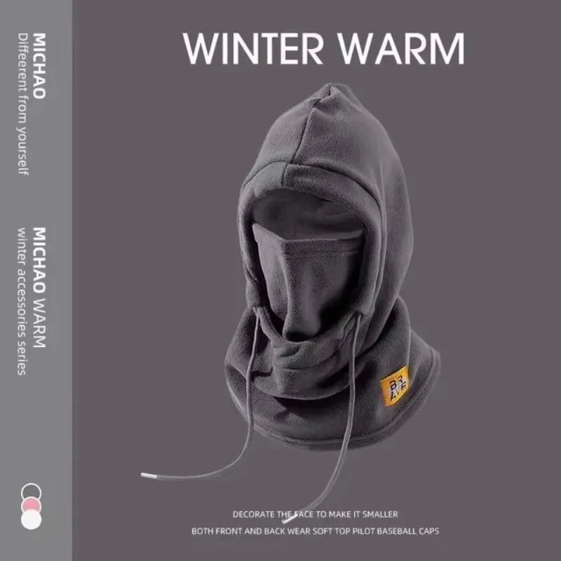 Warm Winter Hat with Mask and Neck Warmer 3-in-1 Windproof Balaclava for Men and Women Masked Hat for Cycling in Cold Weather