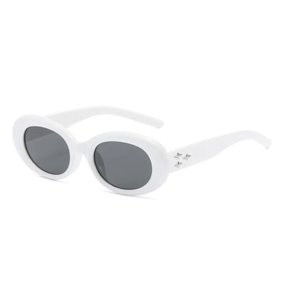 New 2025 Oval Sunglasses for Men Women Fashion Retro Brand Design Shades Eyewear Female Candy Color Goggle Fishing Sun Glasses