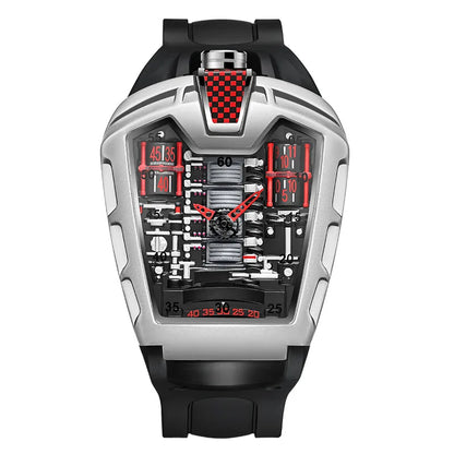Men's Hollow Watch Ghost Silica Silicone Bracelet Quartz Watch Cool Relogio Men Watch Skeleton Ghost Student Clock