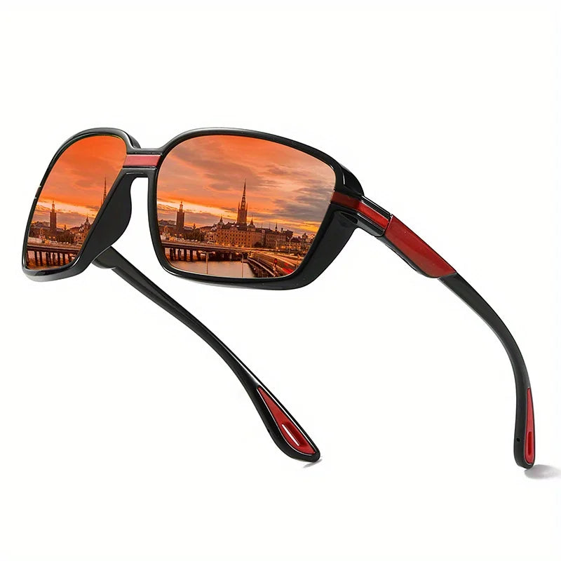 Classic polarized sports sunglasses, unisex, ideal for driving, fishing, hiking, and outdoor activities, UV400 protection.