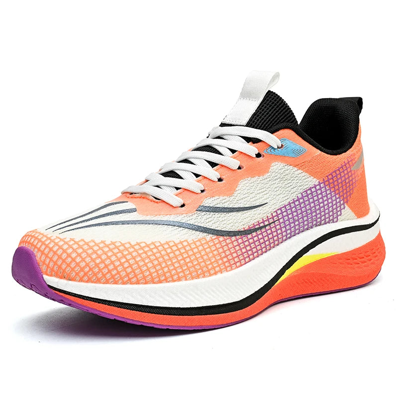 Unisex Running Shoes 2025 Autumn Breathable Mesh Sports Shoes Comfortable Lace-up Flat Sneakers for Men Women