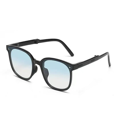 Foldable Sunglasses with Case for Women, Fashion Air Cushion Eyewear, UV 400 Polarized Eyewear