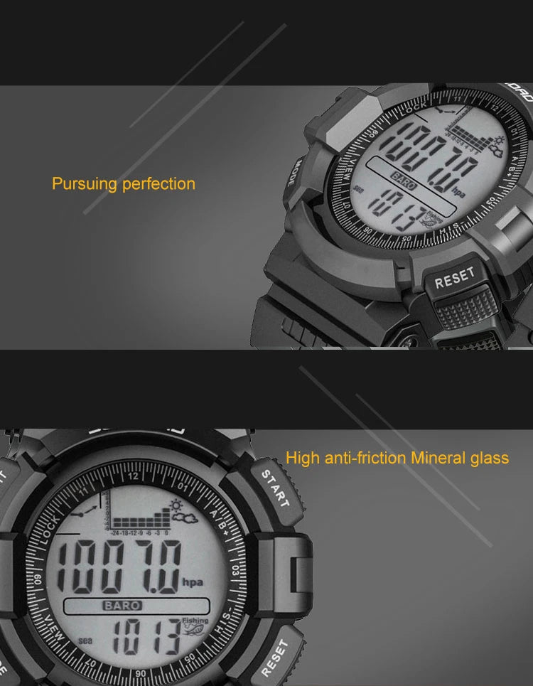SUNROAD New 715A Sports Watch Altimeter Men's Digital Watches For Men Fishing Clock 3ATM Waterproof Present Reloj Hombre