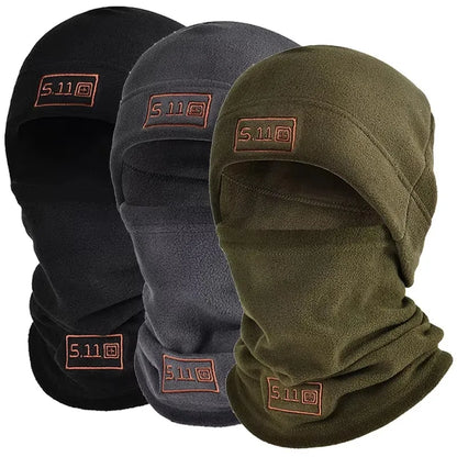 Tactical Fleece Hat&amp;Scarf Set Thermal Head Cover Winter Warm Balaclava Face Mask Sports Cycling Bonnet Neck Protector