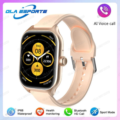 2026 New Smart Watch For Android IOS 2.01Inch Color Screen Bluetooth Call Blood Oxygen/Pressure Monitoring Smart Watch Women Men