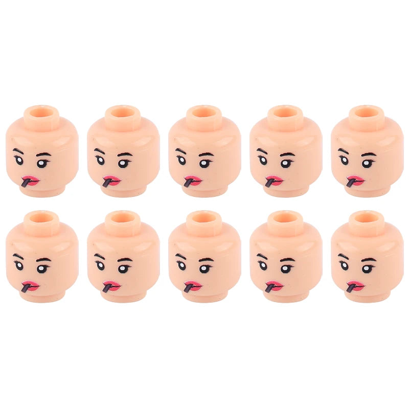 WW2 Military Army Soldier Figures Face Heads Building Blocks City Halloween Accessory Modern SWAT Minifigs Skull Parts Brick Toy