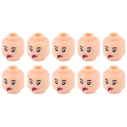 WW2 Military Army Soldier Figures Face Heads Building Blocks City Halloween Accessory Modern SWAT Minifigs Skull Parts Brick Toy
