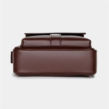 2025 New Men's Crossbody Shoulder Bags Waterproof Vintage Large Capacity PU Leather Bag Men's Messenger Tote