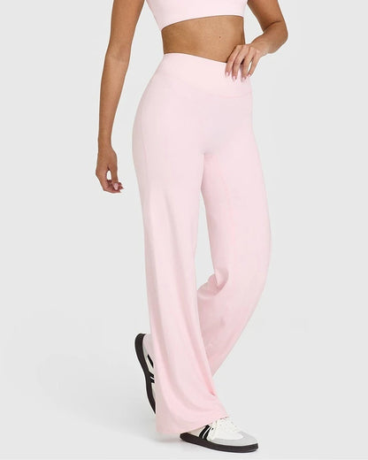 STOUREG Sport Trousers Straight-Leg Pants Ultra Soft Butter Fabric Women's Mid-Waist Yoga Pants GYM Naked Feel Pilates Running