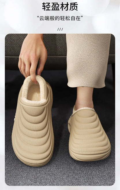 Winter Warm Slipper Women Fluffy Fur Plush Indoor Lazy Thermal Furry Home House Fuzzy Shoe Flat Flip Flop Ladies Slide Men Male