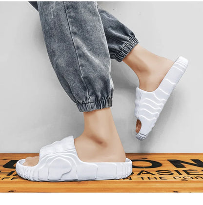 Indoor Outdoor Slippers For Men Women Summer Platform Shoes Soft EVA Anti-slip Couples Bathroom Beach Slides Leisure Sandals
