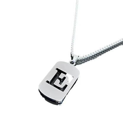 Stainless steel Men Women Pendant Necklace Hollow 26 Mother Without Plating Design  Style Hip Hop Chain for Daily Wear and Gift