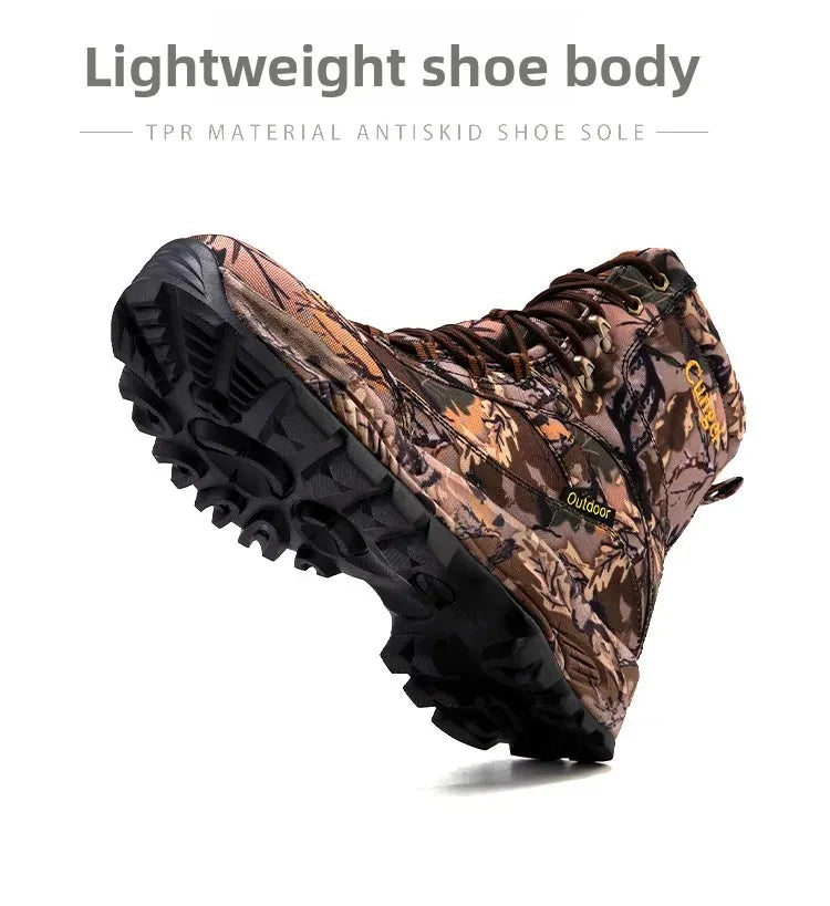 Men's Camouflage Tactical Boots Desert Waterproof Work Safety Shoes Mountaineering Shoes Ankle Boots Men's Outdoor Boots