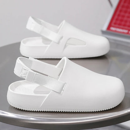 Summers Clogs Man Slippers Men Flat Mules Beach Sandals Quick Drying Water Shoes Work Casual Garden Lightweight Slippers