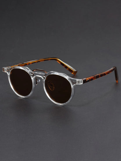 Retro Metal Frame Oval Sunglasses for Women Men Trendy Punk Round Sun Glasses Luxury Brand Designer Driving Shades