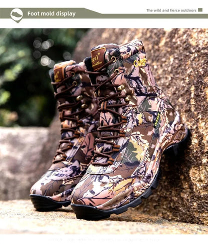 Men's Camouflage Tactical Boots Desert Waterproof Work Safety Shoes Mountaineering Shoes Ankle Boots Men's Outdoor Boots