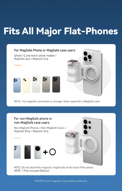 TELESIN Phone Camera Shoot Hand Grip Magnetic Smart Phone Holder Shooting Aid Remote Control Handle For Iphone Android Phone