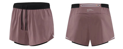 Men Running Shorts Gym Marathon Track Sports Shorts 2 In 1 Quick Dry Workout Training Gym Fitness Short Pants Summer Men Shorts