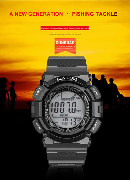 SUNROAD New 715A Sports Watch Altimeter Men's Digital Watches For Men Fishing Clock 3ATM Waterproof Present Reloj Hombre