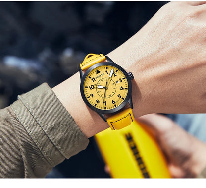 OCHSTIN Men Automatic Mechanical Movement Watch Leather Strap Nylon Male Clock Fashion Waterproof for Men Gift Wirstwatches