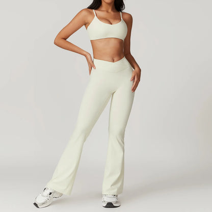 Women Sportswear Yoga Set 2PCS Sport Suit Gym Workout Clothes Short Sleeve Gym Crop Top High Waist Leggings Fitness Sports Wear