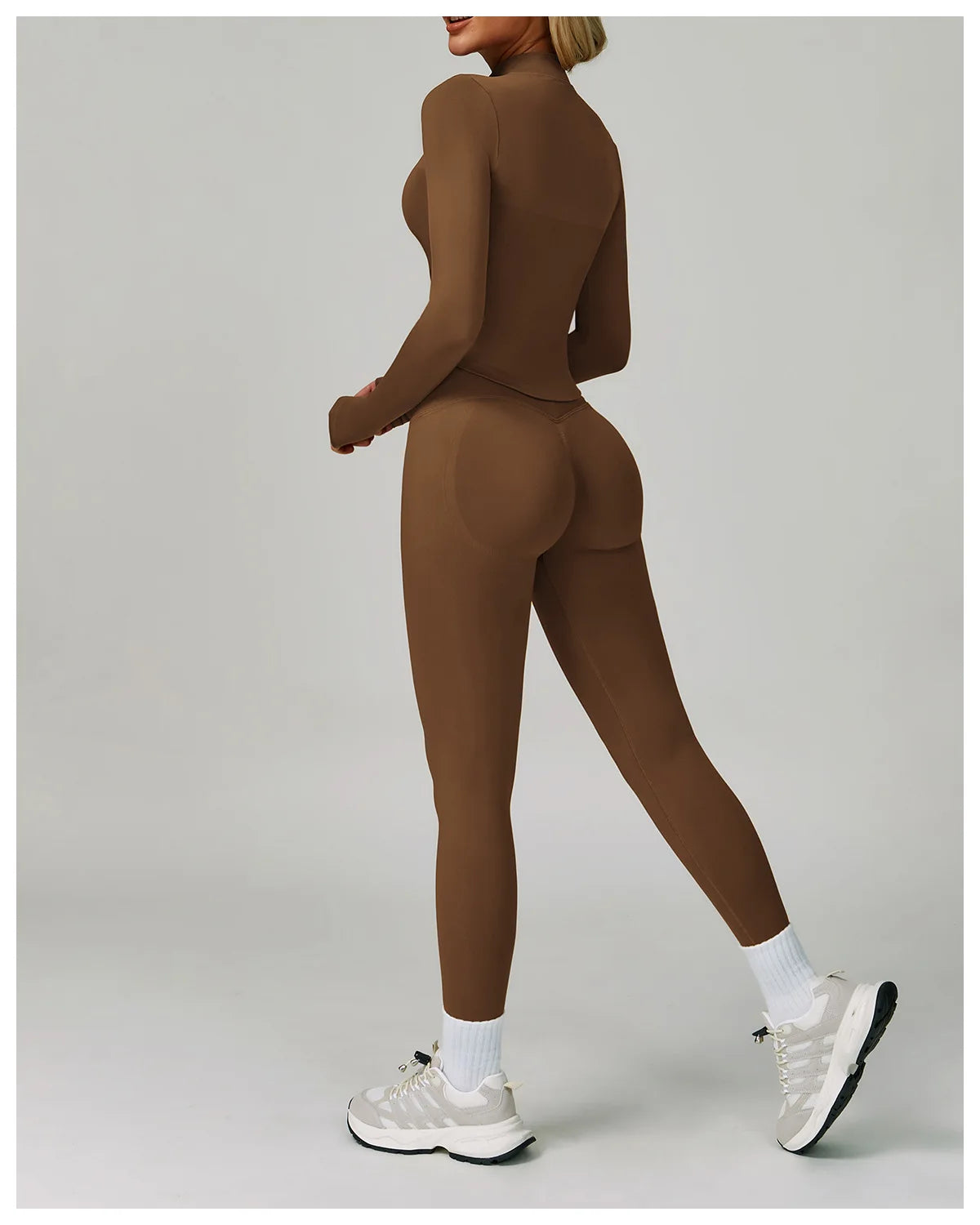 2/3PCS Yoga Suit Sports Set Women Tracksuit Gym Set Seamless Running Workout Set Push Up Long Sleeve Sports Jacket Yoga Clothing