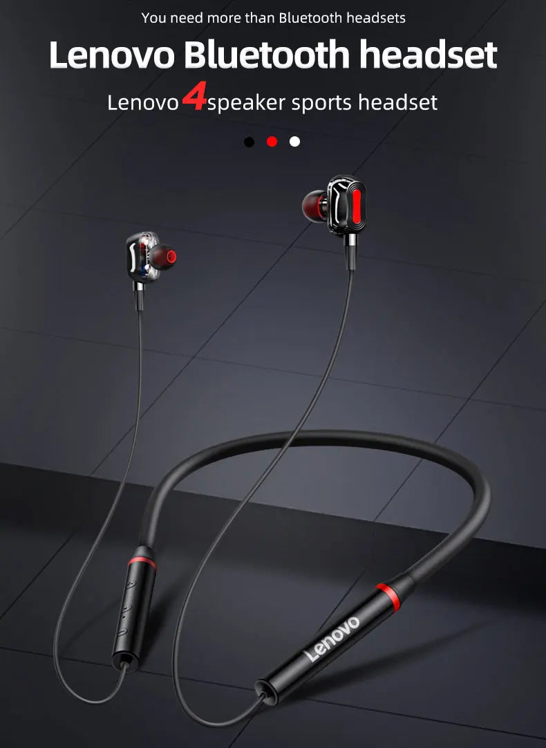 Original Lenovo HE05 Pro TWS Wireless Bluetooth 5.0 Sports Noise Canceling Neckband Earphones, Waterproof, Microphone