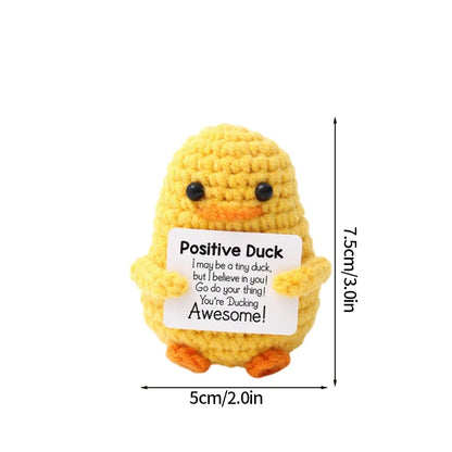 Cute Mini Positive Crochet Bee Hand-woven Animal Doll Thank You Gift for Birthday Teachers Graduation Car Interior Accessories