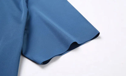 Men's Ultra Stretch Short Sleeve T-Shirt Business Casual Breathable Stretchable Abrasion-Resistant Solid Color Short Sleeve Shirt
