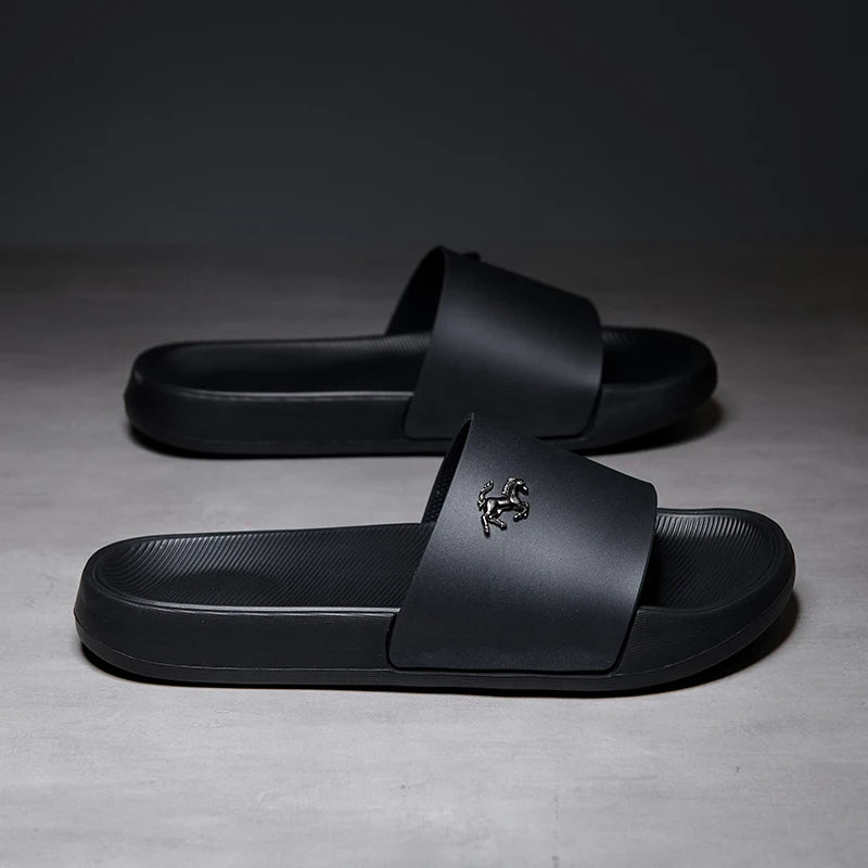 Men's Slide Sandals Soft Comfortable Non-Slip Slippers Indoor Outdoor Bathroom Beach Shoes Quick-Dry EVA Platform Lightweight