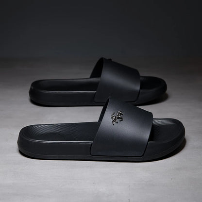 Men's Slide Sandals Soft Comfortable Non-Slip Slippers Indoor Outdoor Bathroom Beach Shoes Quick-Dry EVA Platform Lightweight