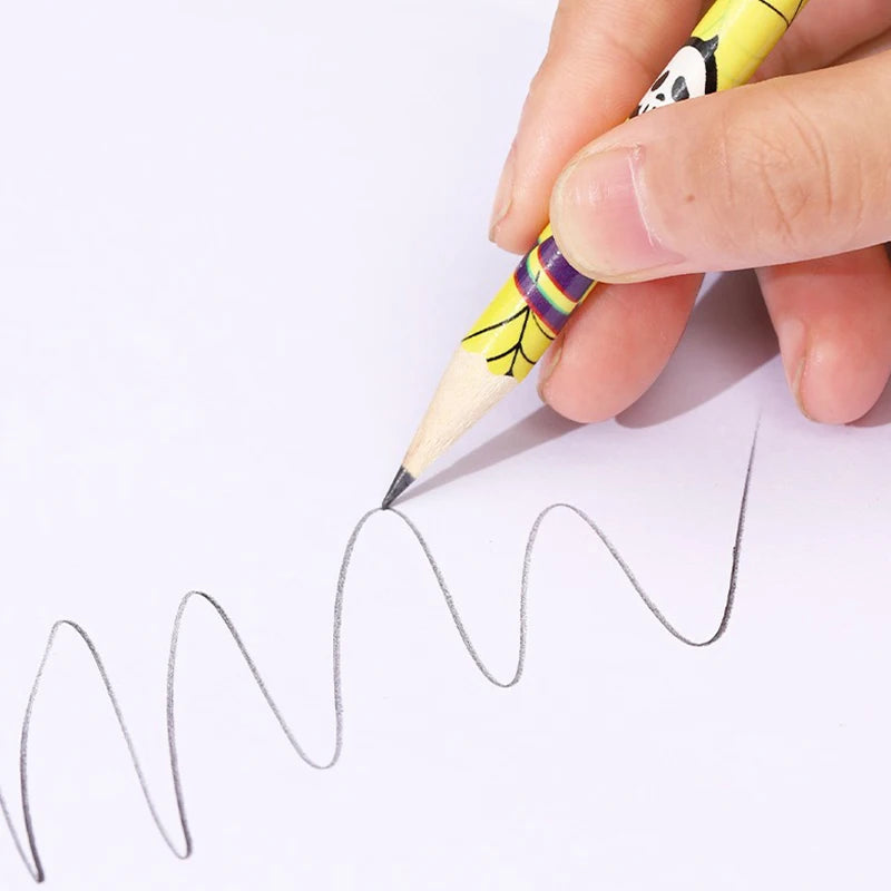12-36 pcs Halloween Style Pencils Random Design HB Pencil Cartoon Eraser Halloween Themed Stationery Students Gift Boys Girls ZYF