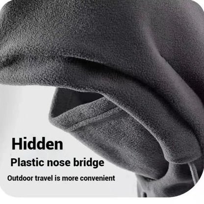 Warm Winter Hat with Mask and Neck Warmer 3-in-1 Windproof Balaclava for Men and Women Masked Hat for Cycling in Cold Weather