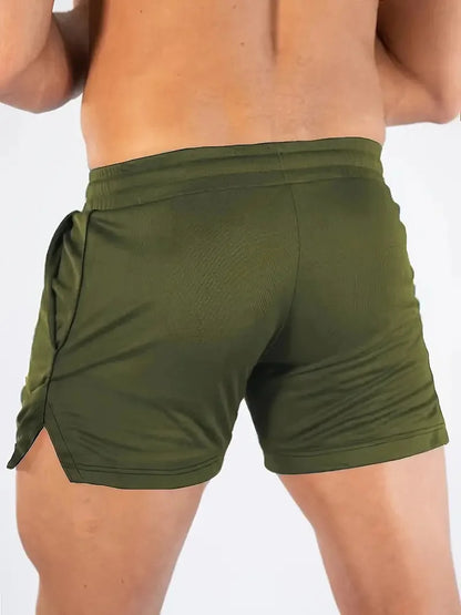 Mens Gym Training Shorts Men Sports Casual Clothing Fitness Workout Running Grid quick-drying compression Shorts Athletics