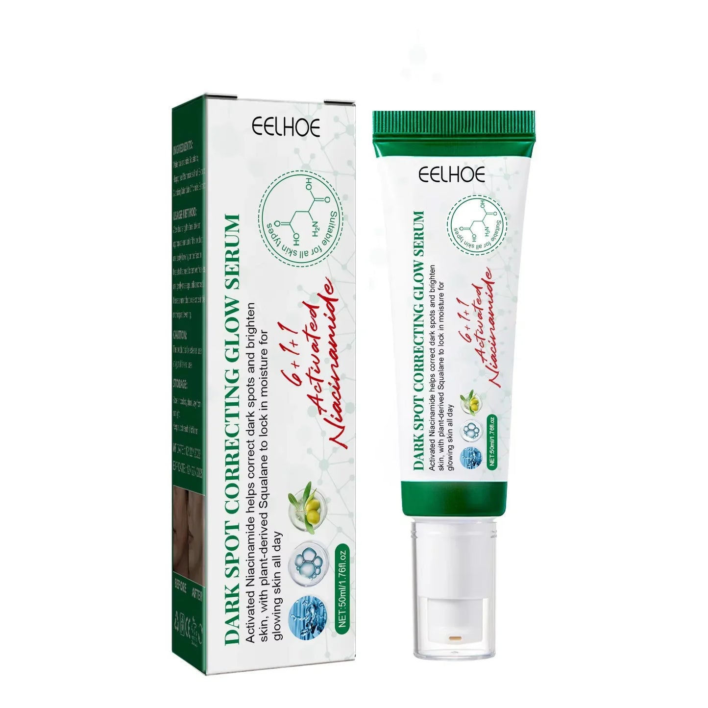 Dark Spot Correcting Glow Serum Fade Pigment Freckle Melasma Melanin Improves Dull Skin Facial Whitening Brightening Essence