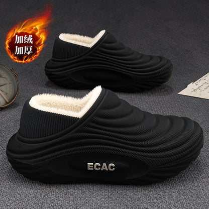 Winter Warm Slipper Women Fluffy Fur Plush Indoor Lazy Thermal Furry Home House Fuzzy Shoe Flat Flip Flop Ladies Slide Men Male