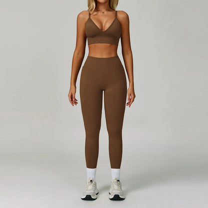 2/3PCS Yoga Suit Sports Set Women Tracksuit Gym Set Seamless Running Workout Set Push Up Long Sleeve Sports Jacket Yoga Clothing
