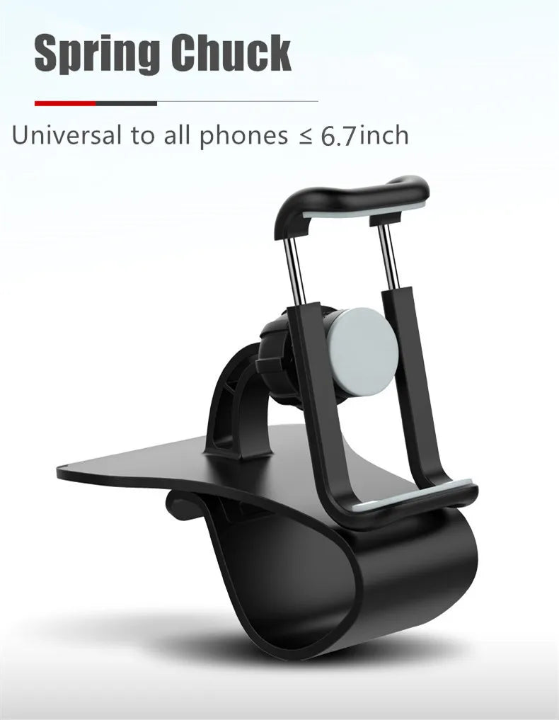 360° rotating car phone holder, universal car dashboard mount, self-gripping mount, fixed phone holder.