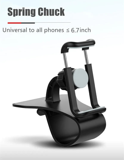 360° rotating car phone holder, universal car dashboard mount, self-gripping mount, fixed phone holder.