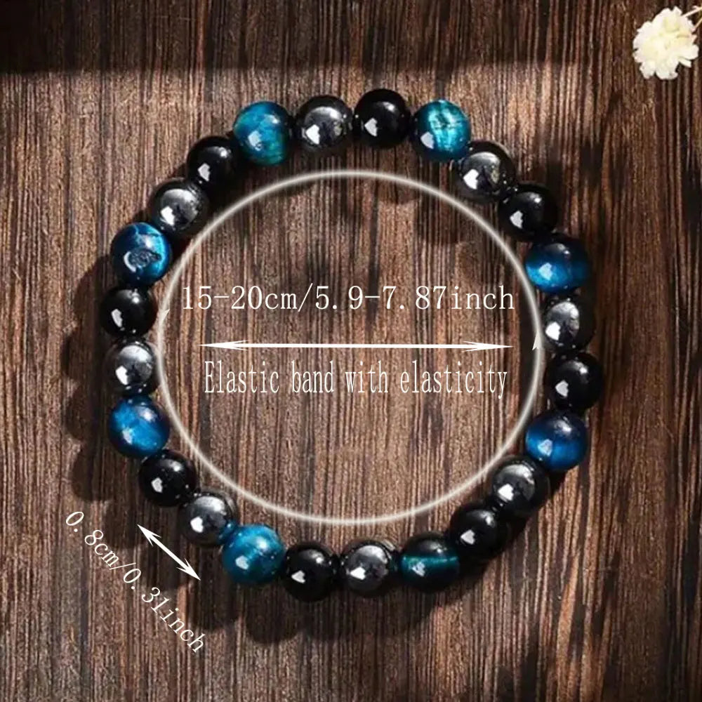 1PC Personalized Fashion Style Bracelet Natural Tiger Eye Stone Men's And Women's Jewelry Suitable For Gift Giving