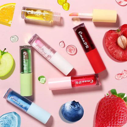 1 Pcs Hydrating Berry-Infused Lip Gloss - Moisturizing, Long-Lasting Nourishing Lip Oil for All Skin Types, Waterproof Lip Gloss