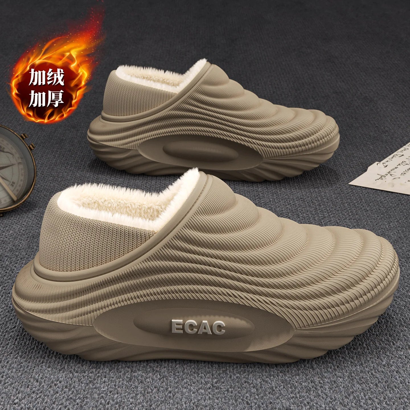 Winter Warm Slipper Women Fluffy Fur Plush Indoor Lazy Thermal Furry Home House Fuzzy Shoe Flat Flip Flop Ladies Slide Men Male