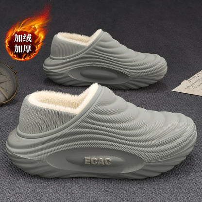 Winter Warm Slipper Women Fluffy Fur Plush Indoor Lazy Thermal Furry Home House Fuzzy Shoe Flat Flip Flop Ladies Slide Men Male