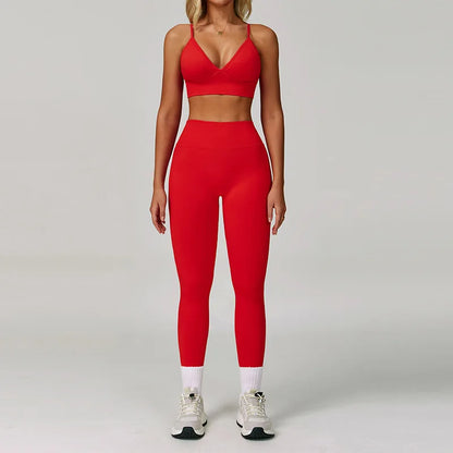 2/3PCS Yoga Suit Sports Set Women Tracksuit Gym Set Seamless Running Workout Set Push Up Long Sleeve Sports Jacket Yoga Clothing